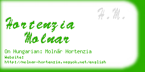 hortenzia molnar business card